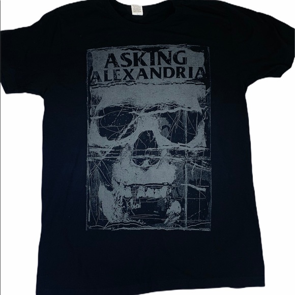 Asking Alexandria Skull Band T-Shirt Tour Concert - Picture 1 of 2
